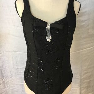 Black Sequined Corset